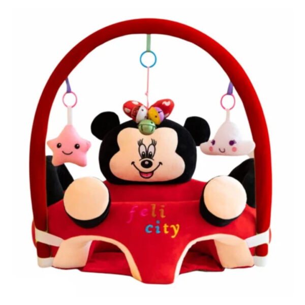 Fotoliu 3D bebe, Minnie/Mickey cu arcada jucarii,dimensiune 55cm