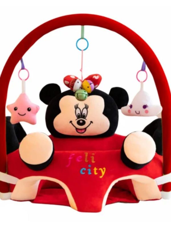 Fotoliu 3D bebe, Minnie/Mickey cu arcada jucarii,dimensiune 55cm