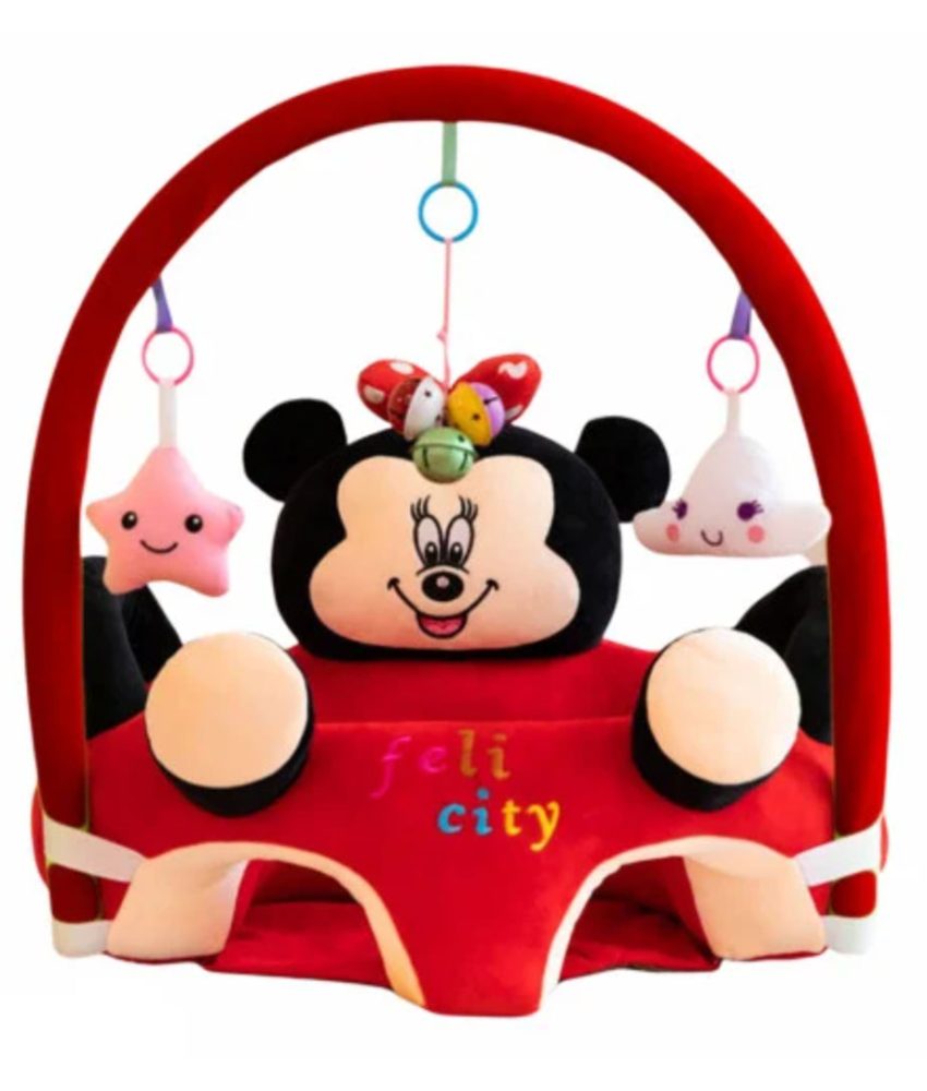 Fotoliu 3D bebe, Minnie/Mickey cu arcada jucarii,dimensiune 55cm