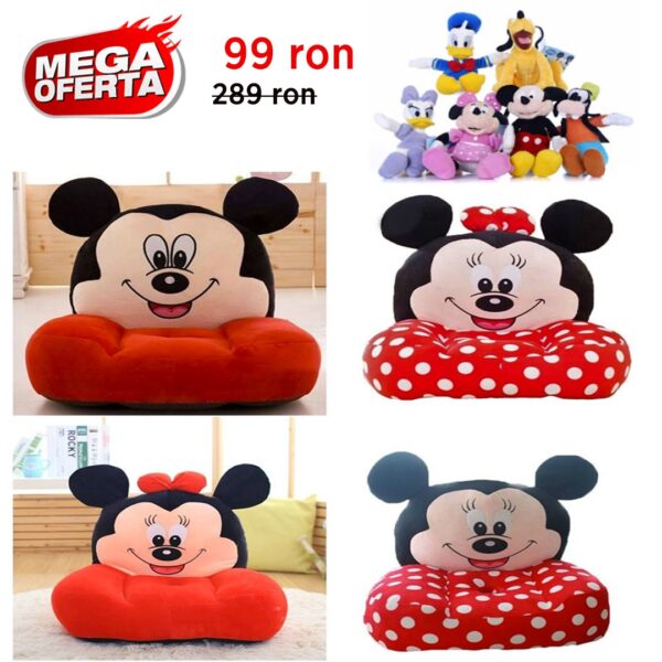 Fotoliu din plus Mickey sau Minnie, model Disney