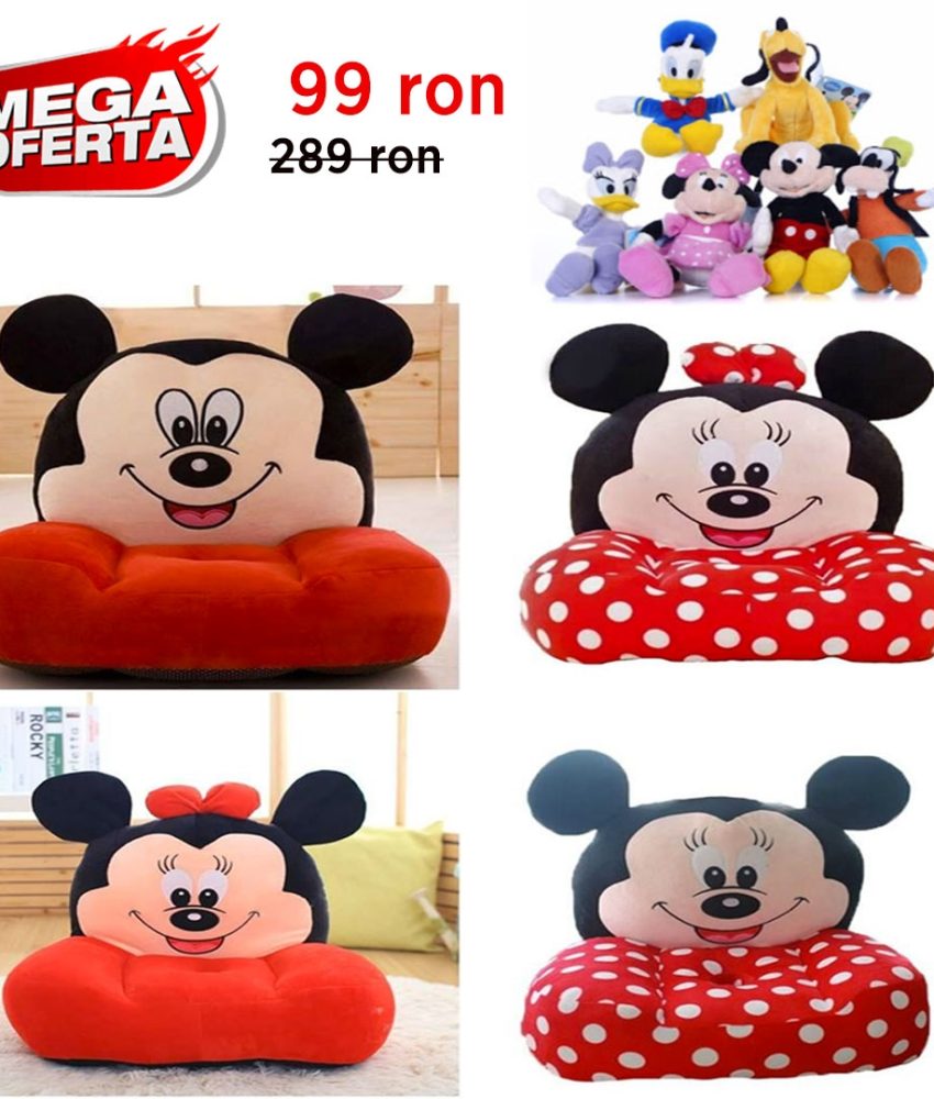 Fotoliu din plus Mickey sau Minnie, model Disney