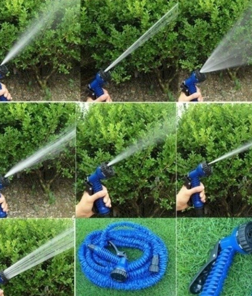 Furtun extensibil Magic Hose 30m + Pistol de stropit, 7 functii