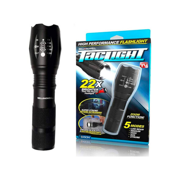 Lanterna Profesionala Led cu lupa si zoom, rezistenta la apa, lumina pana la 9Km