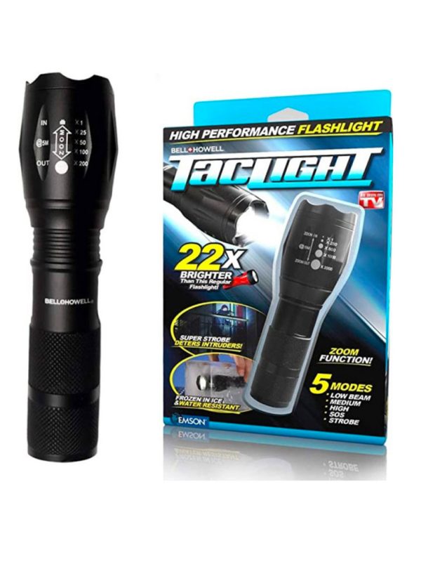 Lanterna Profesionala Led cu lupa si zoom, rezistenta la apa, lumina pana la 9Km