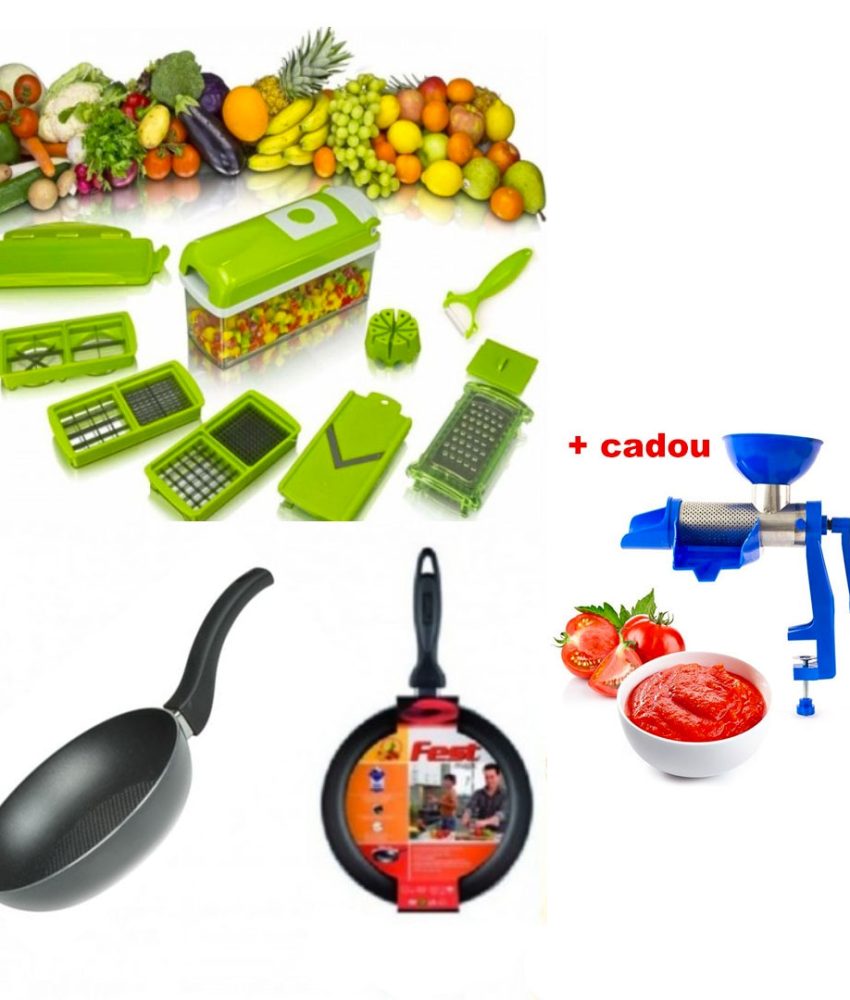 Razatoarea Nicer Dicer 9 piese, 11 moduri de taiere + Set 2 Tigai teflon + CADOU Masina de stors rosii!