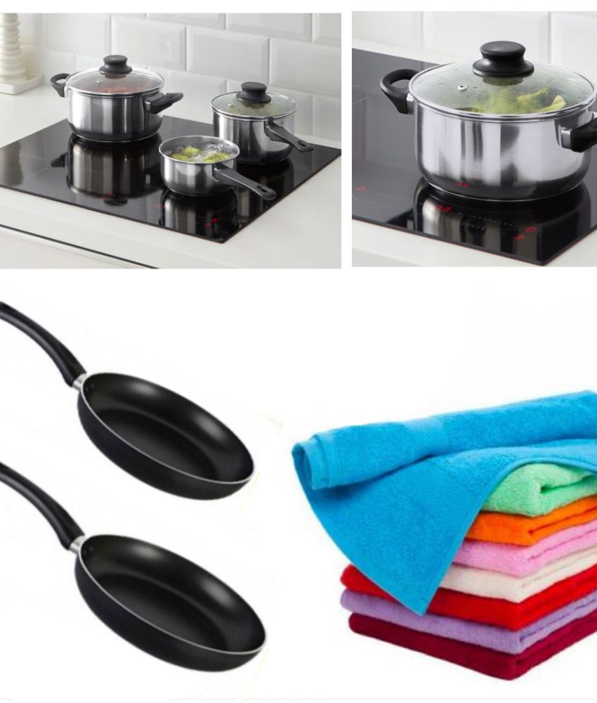 Oale inox 5 Piese + Set 2 Tigai teflon + CADOU Set 5 prosoape bumbac pakistanez!