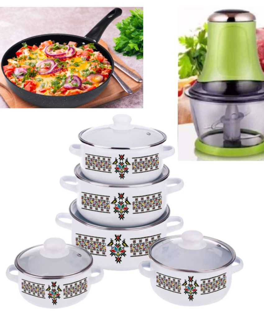 Set de gatit Vanora 10 piese + Robot de bucatarie electric/Tocator + Tigaie teflon Delis, 24cm!