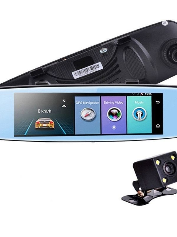 Martorul tau in trafic - Oglinda retrovizoare cu 2 camere video fata/spata, full HD