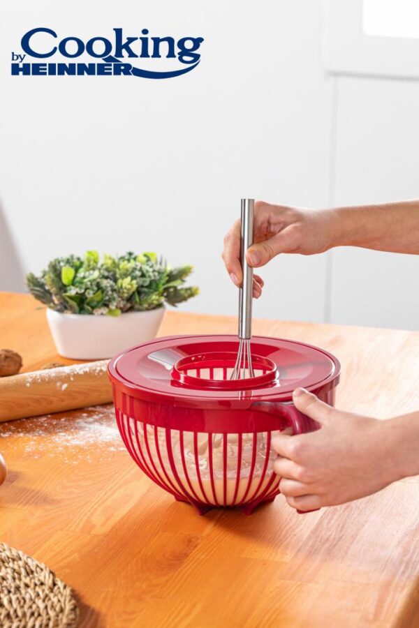 Bol mixare cu capac, plastic, 21 cm, cooking of HEINNER