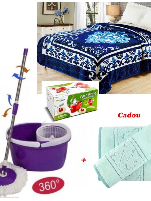 Patura Luxury groasa, 200X230cm, diferite modele/culori + Mop rotativ cu galeata, Easy Clean+ Cadou Set 2 Prosoape de baie, 50x100cm bumbac Eco!