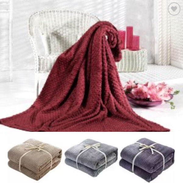 Patura Popcorn, 200×220 cm, pufoasa si calduroasa, diferite culori: mov, gri, albastru, turqoise, bordo, crem, verde, roz