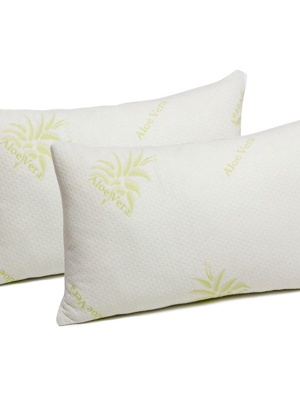 Set 2 perne tricot cu aloe vera Green Future Natura, 50 x 70 cm