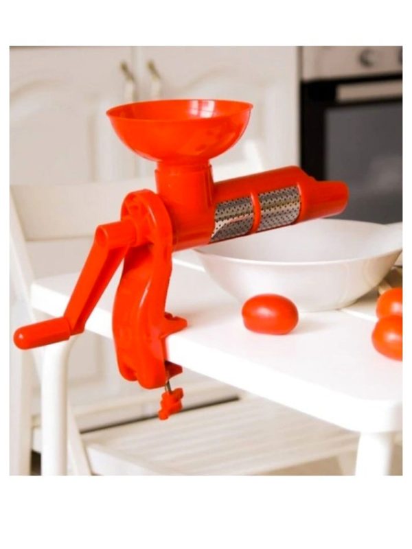 Storcator, Presa De Rosii Manuala Cu Sita De Inox si dispozitiv fixare masa