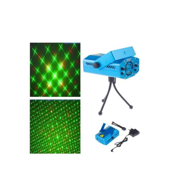 Proiector laser pentru interior/exterior, cu joc de lumini verzi si rosii si MP3