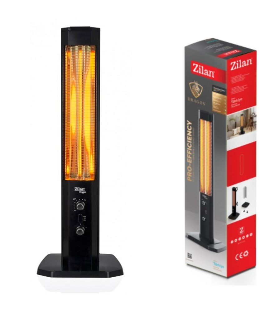 Radiator cu infrarosu vertical Zilan 3123, 1800 W, negru