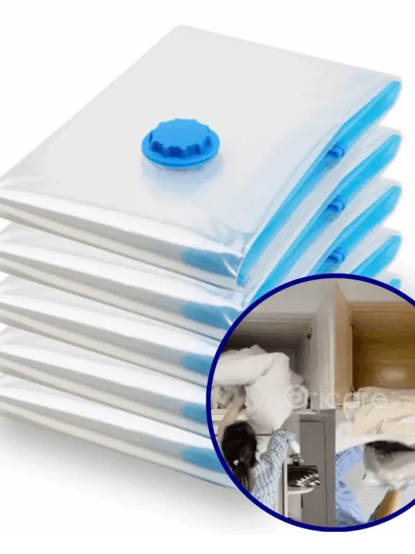 Set 10 saci de vidat transparenti,reutilizabili ,60X80 cm+70X100 cm+Set de 10 umerase negre cadou