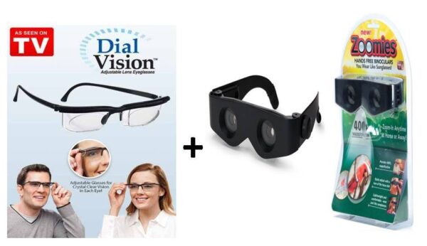 Promotia zilei! Ochelari cu dipotrie ajustabila ce permit reglarea dioptriei de la -6 la +3 + CADOU ochelari Zoomies cu putere de marire de pana la 400%, ambele cu doar 59 lei in loc de 219!