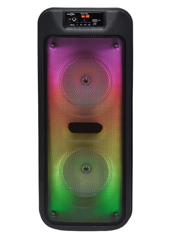 Boxa portabila,Bluetooth,60 cm, GTS 1703/1701, 1000W Muzicali, Radio FM, USB/TF/TWS, Leduri Disco,Microfon Inclus