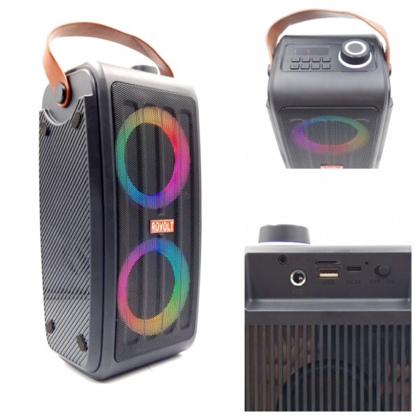 Box ROVOLT FB-2302 cu 2 difuzoare de 3 ",putere iesire 20W/difuzor,desing portabil-curea de transport!
