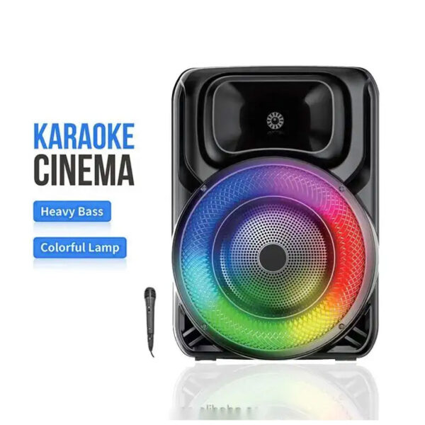 Boxa ZQS 8147, Microfon, Bt 8 Inch Karaoke Speaker Wireless, Baterie Lithium, Putere 100W