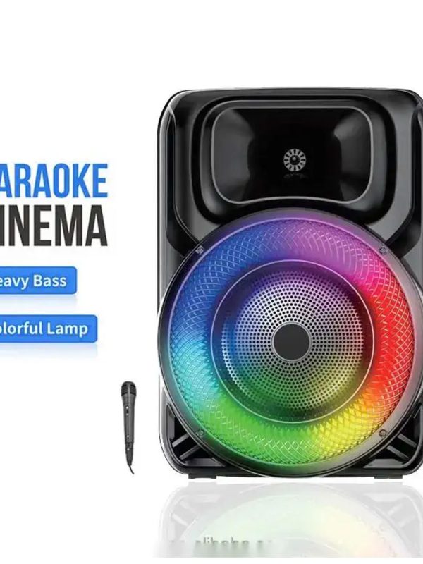 Boxa ZQS 8147, Microfon, Bt 8 Inch Karaoke Speaker Wireless, Baterie Lithium, Putere 100W