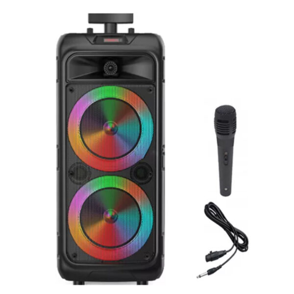 Boxa portabila troller ZQS 8211, 2 difuzoare, 59 cm inaltime, bluetooth, mp3 digital player, Microfon