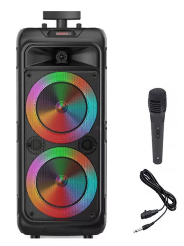 Boxa portabila troller ZQS 8211, 2 difuzoare, 59 cm inaltime, bluetooth, mp3 digital player, Microfon