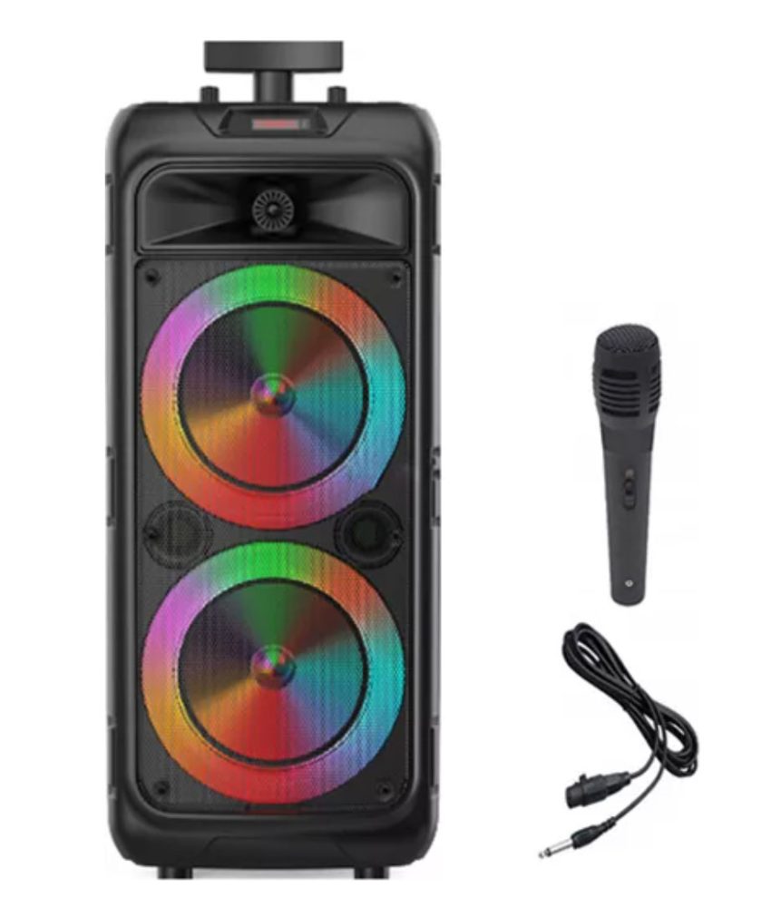 Boxa portabila troller ZQS 8211, 2 difuzoare, 59 cm inaltime, bluetooth, mp3 digital player, Microfon