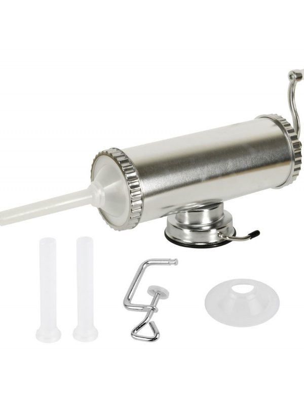 Aparat de umplut carnati Grunberg GR745, 1.50 kg, Aluminiu, Argintiu