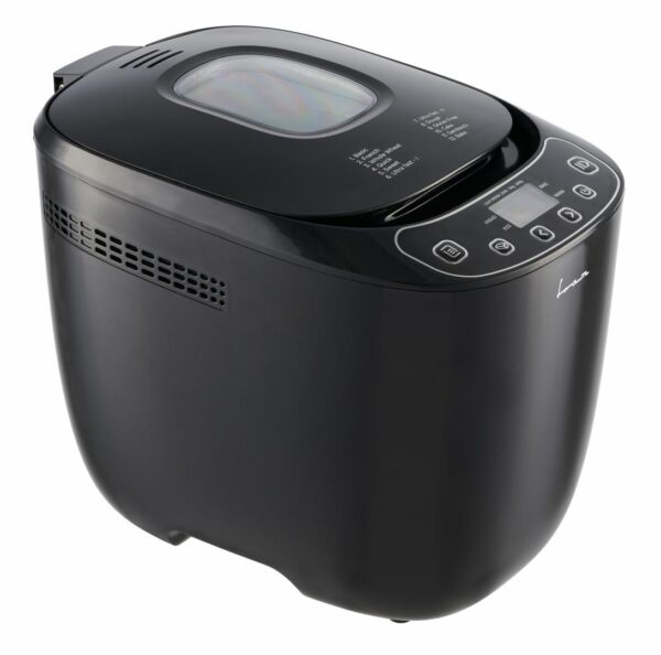 Masina de facut paine FRAM FBM-900BK, 550 W, capacitate 700-1000 g, 12 programe, functie mentinere la cald 30 min,afisaj LCD ,negru