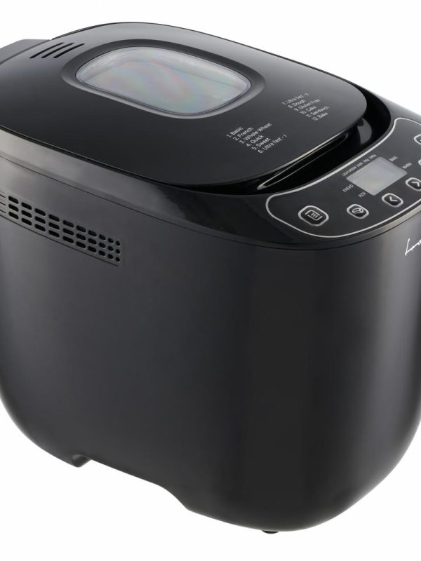Masina de facut paine FRAM FBM-900BK, 550 W, capacitate 700-1000 g, 12 programe, functie mentinere la cald 30 min,afisaj LCD ,negru