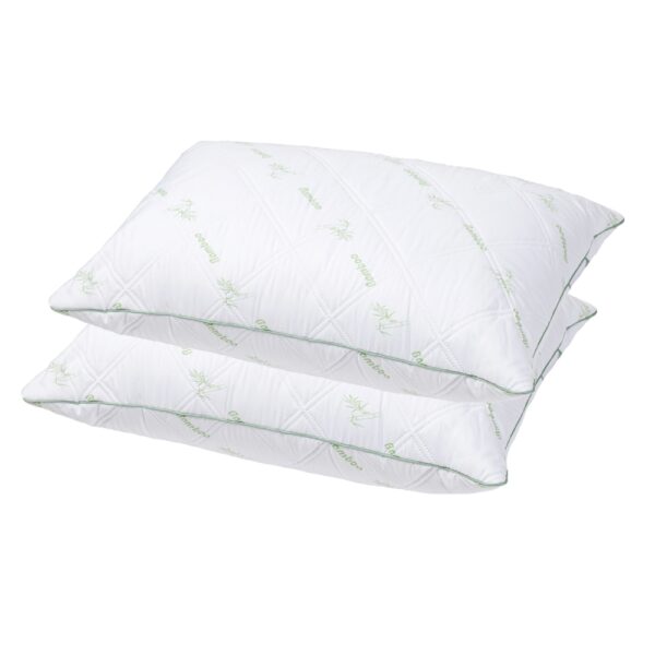 Set 2 perne matlasate Bamboo, microfibra, 50x70 cm