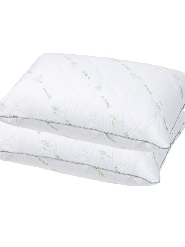 Set 2 perne matlasate Bamboo, microfibra, 50x70 cm