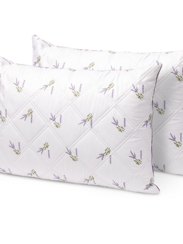 Set 2 Perne Matlasate Lavanda cu fermoar 50/70 cm