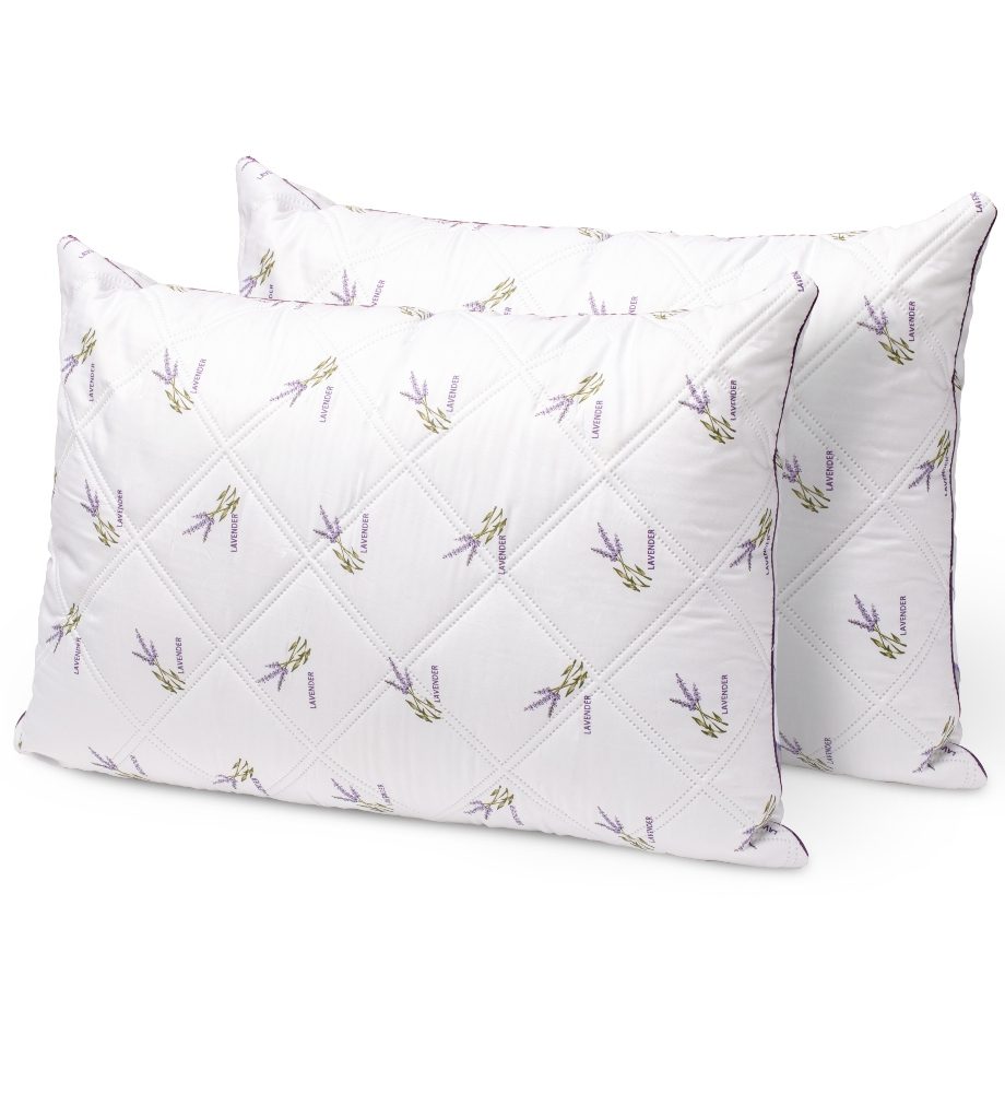 Set 2 Perne Matlasate Lavanda cu fermoar 50/70 cm