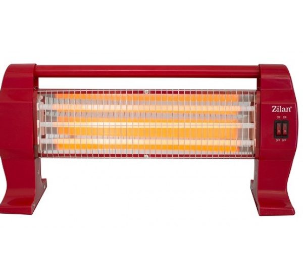 Radiator cu 3 rezistente ,Zilan zln-1084,1200w,negru/rosu