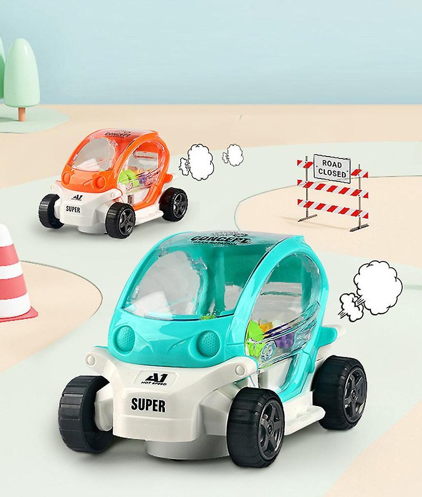 Masina electrica de jucarie transparenta, masina de jucarie gear cu muzica usoara pentru kid boys