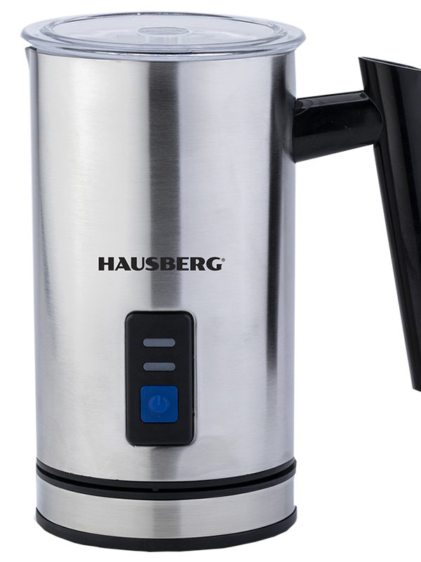 Aparat pentru spuma de lapte Hausberg, 300 ml, 1800 W, otel inoxidabil, Argintiu
