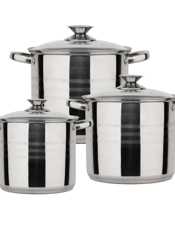Set oale din Inox 6 piese, Blaumann Flexi Line, capacitate 4 L, 5 L, 7 L, BL-1424-6, baza termica 3 straturi