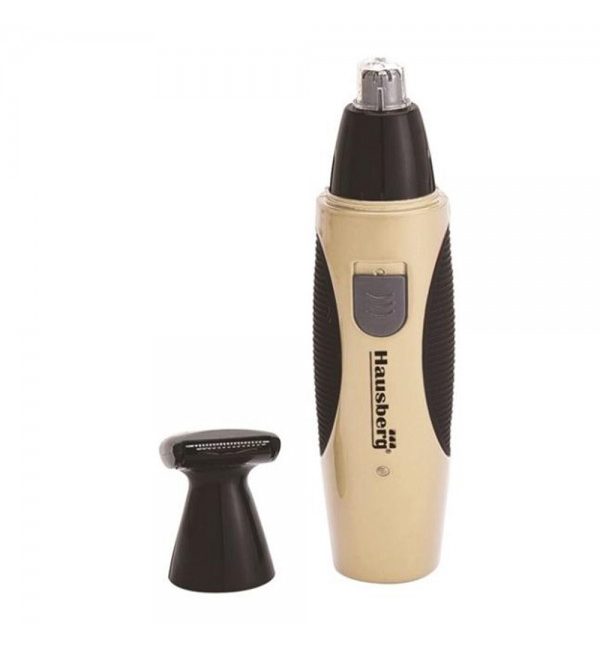 Trimmer facial electric, aparat de tuns parul din nas si urechi 2in1, Hausberg HB-73 AU,negru/auriu
