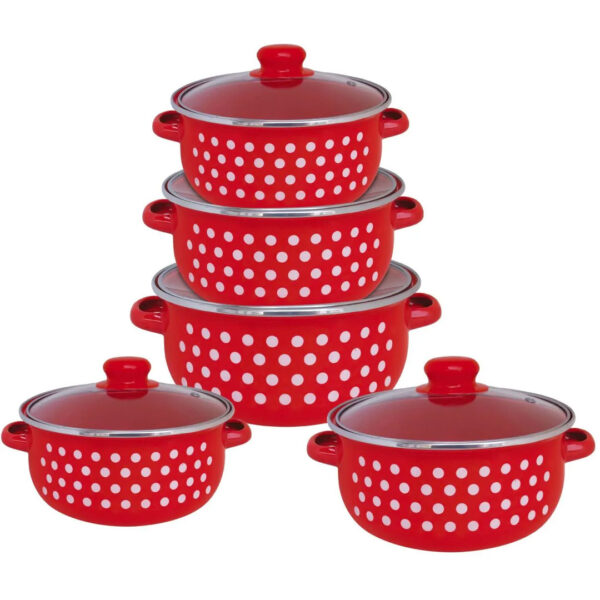 Set Pentru Gatit Vanora Home Aria, 10 Piese Emailate.