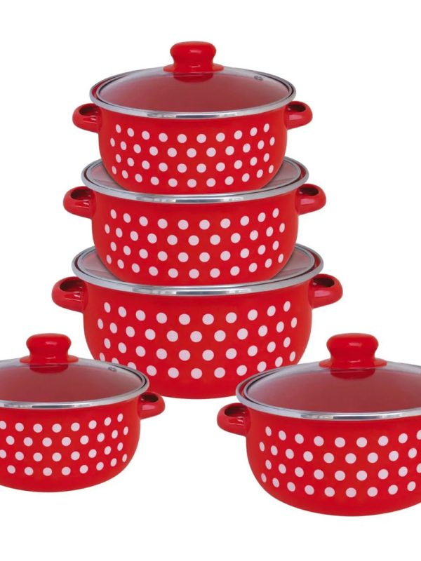 Set Pentru Gatit Vanora Home Aria, 10 Piese Emailate.