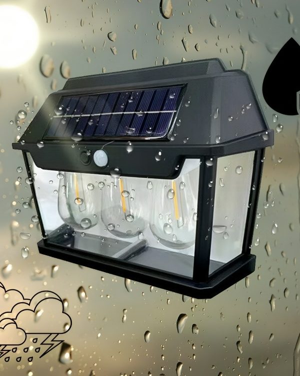 Lampă solară reîncărcabilă pentru exterior cu 3 leduri - (HW 999-3W)