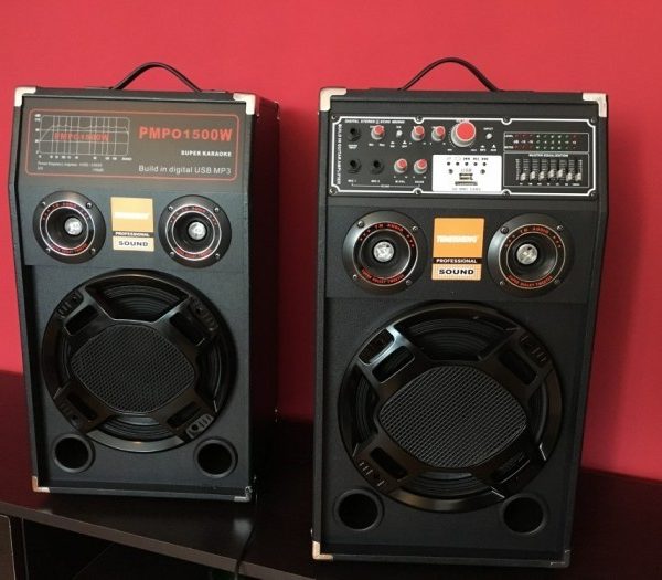 Sistem Audio 2 Boxe active cu functie bluetooth SDK DP-284, P.M.P.O 1500 W, Difuzor 10 inch, Amplificator, Leduri, Port Usb, Aux In, Card Sd + Microfon Si Telecomanda