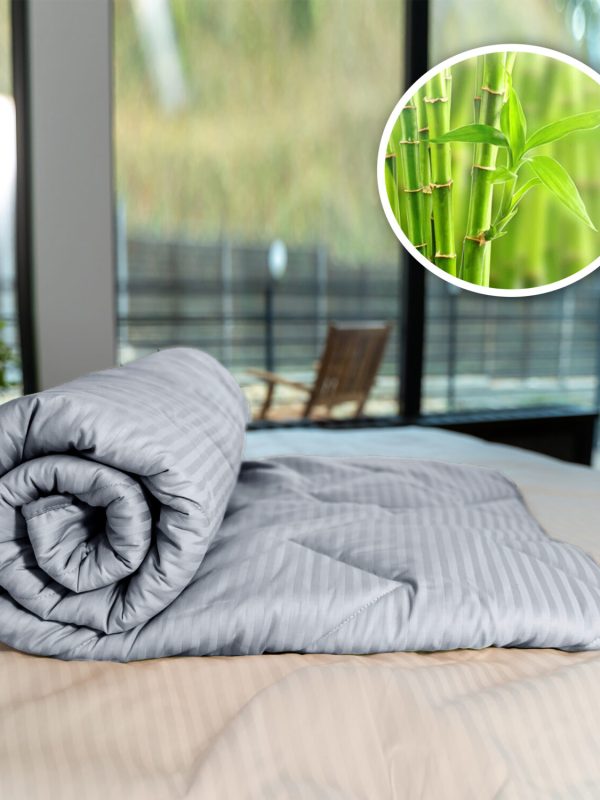 Pilota matlasata bambus 400 gr/m2 – De iarna – Gri