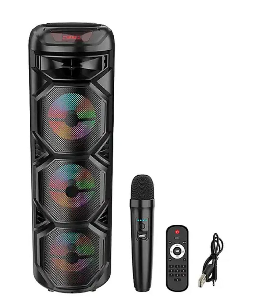 Boxă portabilă Bluetooth cu 3 Difuzoare de 8" ZQS8301 Telecomanda si Microfon, 93,7 cm x35cm +CADOU Față de masă 150 X 180 cm Crăciun