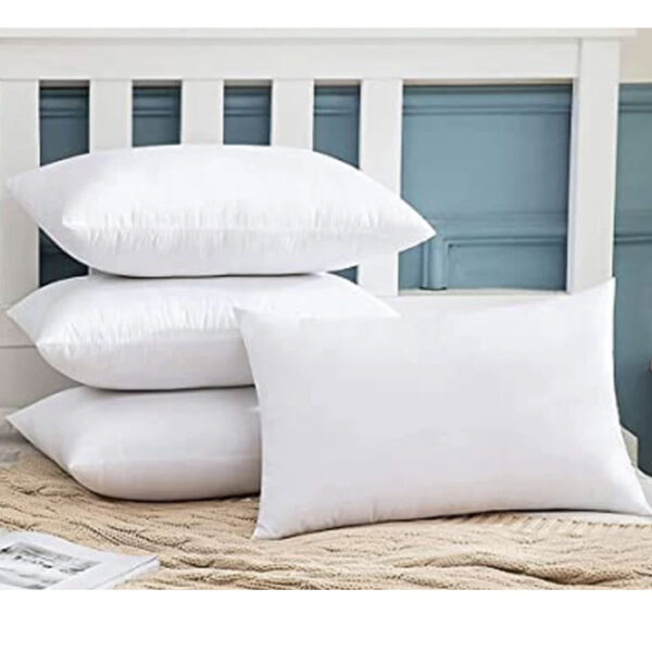Set 4 perne Luxury, pufoase, 50x70cm, densitate medie, antialergice, antiacarieni, albe