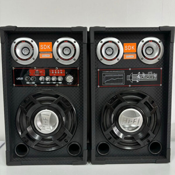 Sistem audio profesional 2 boxe SDK LT-801, Bluetooth, Microfon, Telecomanda, Bass