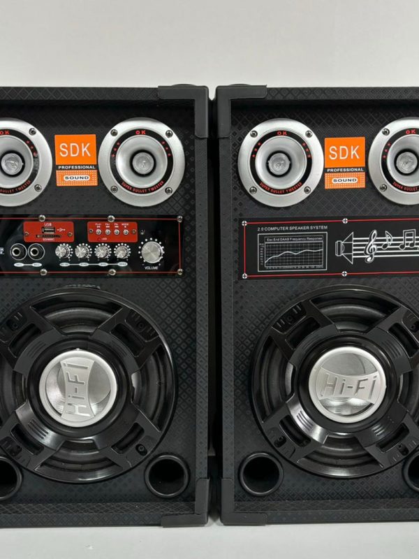 Sistem audio profesional 2 boxe SDK LT-801, Bluetooth, Microfon, Telecomanda, Bass