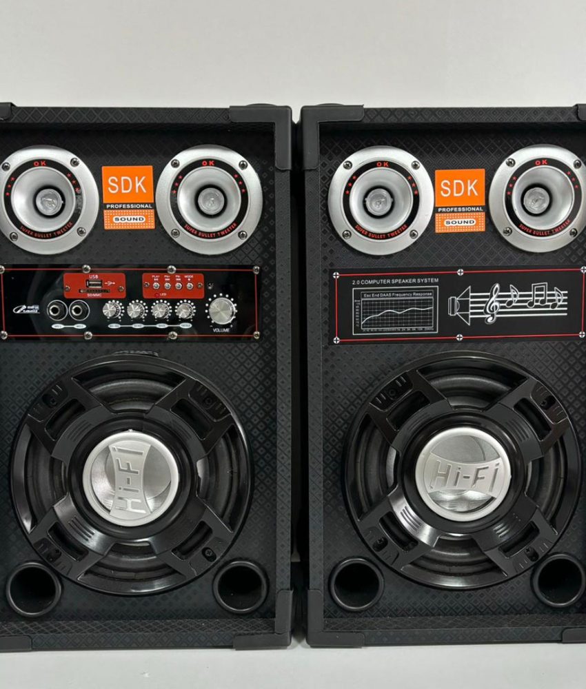 Sistem audio profesional 2 boxe SDK LT-801, Bluetooth, Microfon, Telecomanda, Bass